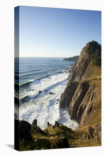 Looking Out on the Pacific Ocean Off Highway 101 Near Manzanita, Oregon-Justin Bailie-Premier Image Canvas