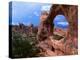 Looking Through an Arch in Arches National Monument, Utah, Arches National Park, USA-Mark Newman-Premier Image Canvas