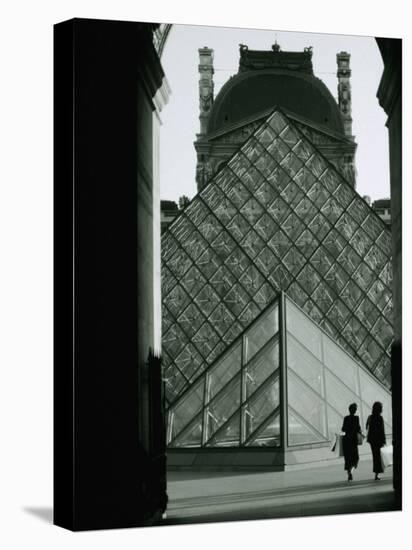 Looking Through an Arched Entrance of the Musee Du Louvre Towards the Glass Pyramid, Paris, France-Mark Newman-Premier Image Canvas