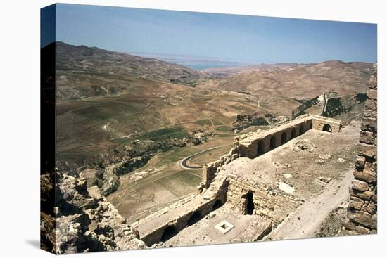 Looking Towards the Dead Sea from the Castle of Kerak, Jordan-Vivienne Sharp-Premier Image Canvas
