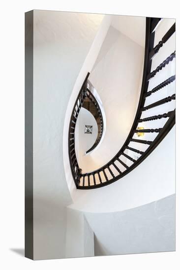 Looking Up at Architectural Details of an Ornate Spiral Staircase-James White-Premier Image Canvas