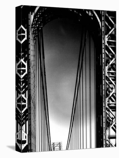 Looking up to Tower on the George Washington Bridge-Margaret Bourke-White-Premier Image Canvas