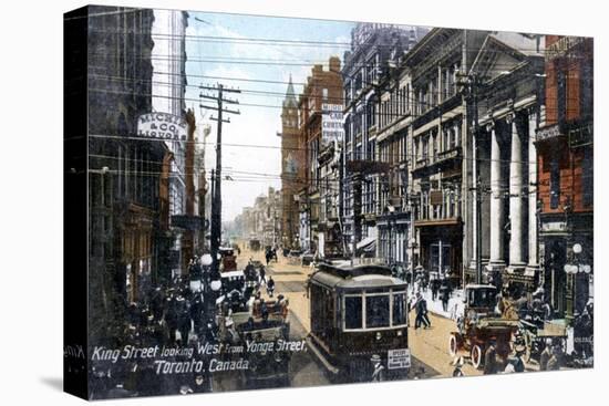 Looking West Along King Street, Toronto, Canada, C1900s-null-Premier Image Canvas