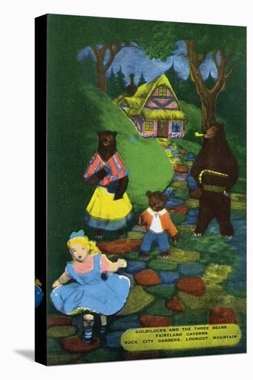 Lookout Mountain, Tennessee - Fairyland Caverns, Interior View of Goldilocks and the 3 Bears-Lantern Press-Stretched Canvas