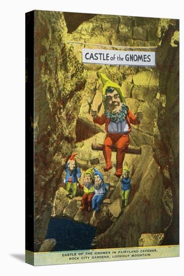 Lookout Mountain, Tennessee - Fairyland Caverns, Interior View of the Castle of Gnomes-Lantern Press-Stretched Canvas