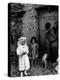 Lorenza Curiel in White First Communion Dress Waiting for Mother to Lock Door-W^ Eugene Smith-Premier Image Canvas