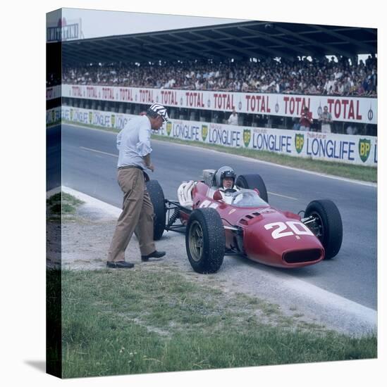 Lorenzo Bandini in a Ferrari 312, French Grand Prix, Reims, France, 1966-null-Premier Image Canvas