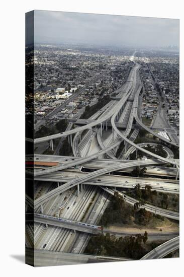 Los Angeles, Aerial of Judge Harry Pregerson Interchange and Highway-David Wall-Premier Image Canvas