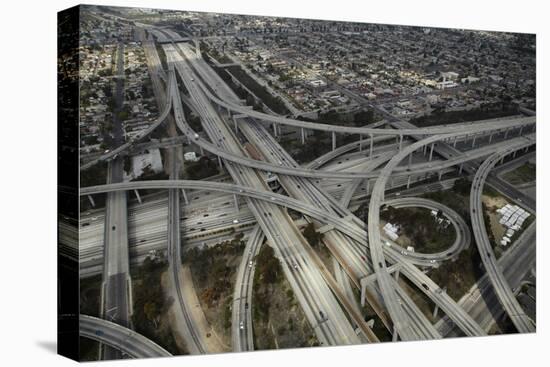 Los Angeles, Aerial of Judge Harry Pregerson Interchange and Highway-David Wall-Premier Image Canvas