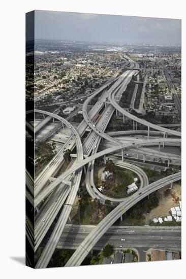 Los Angeles, Aerial of Judge Harry Pregerson Interchange and Highway-David Wall-Premier Image Canvas