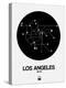 Los Angeles Black Subway Map-NaxArt-Stretched Canvas