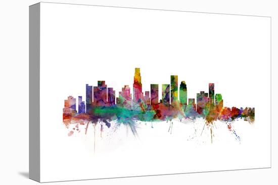 Los Angeles California Skyline-Michael Tompsett-Stretched Canvas