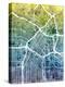 Los Angeles City Street Map-Tompsett Michael-Stretched Canvas