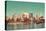 Los Angeles Downtown View from Park with Water Reflections.-Songquan Deng-Premier Image Canvas