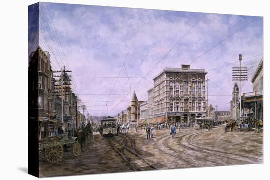 Los Angeles: Looking South From Main & Spring-Stanton Manolakas-Premier Image Canvas