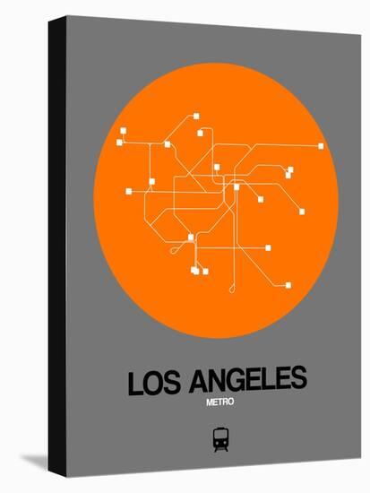 Los Angeles Orange Subway Map-NaxArt-Stretched Canvas