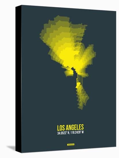 Los Angeles Radiant Map 1-NaxArt-Stretched Canvas