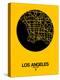 Los Angeles Street Map Yellow-null-Stretched Canvas