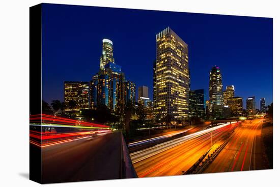 Los Angeles Sunset Skyline-null-Stretched Canvas