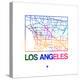 Los Angeles Watercolor Street Map-NaxArt-Stretched Canvas