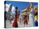 Los Zancudos, Stilt Dancers in Old Havana World Heritage Area, Cuba-Mark Hannaford-Premier Image Canvas