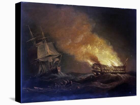 Loss of an Indiaman Ship, the 'Kent', on March 1, 1825, End of the Fire, in the Bay of Biscay-Thomas Luny-Premier Image Canvas