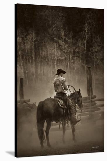 Lost Canyon Cowboy-Barry Hart-Stretched Canvas