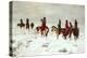 Lost in a Snowstorm-We are Friends-Charles Marion Russell-Stretched Canvas