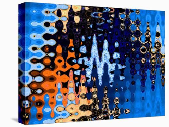 Lost In The Crowd Blue-Ruth Palmer 3-Stretched Canvas