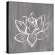 Lotus on Silver-Farida Zaman-Stretched Canvas