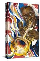 Louis Armstrong: Collage-Shen-Stretched Canvas
