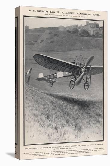 Louis Bleriot Flies the Channel Landing at Dover 37 Minutes after Take-Off from Near Calais-Samuel Begg-Stretched Canvas