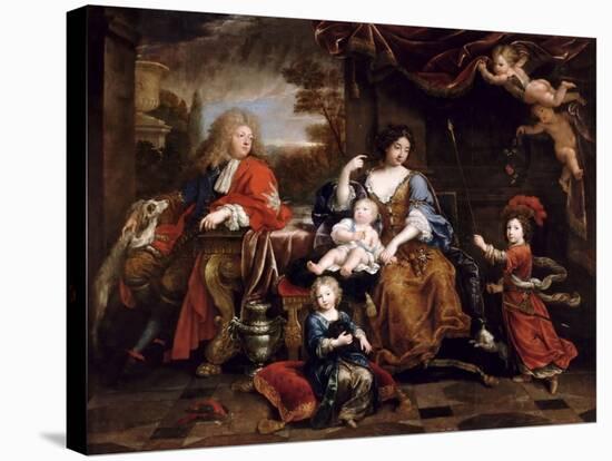 Louis of France, Grand Dauphin (1661-171), with His Family-Pierre Mignard-Premier Image Canvas