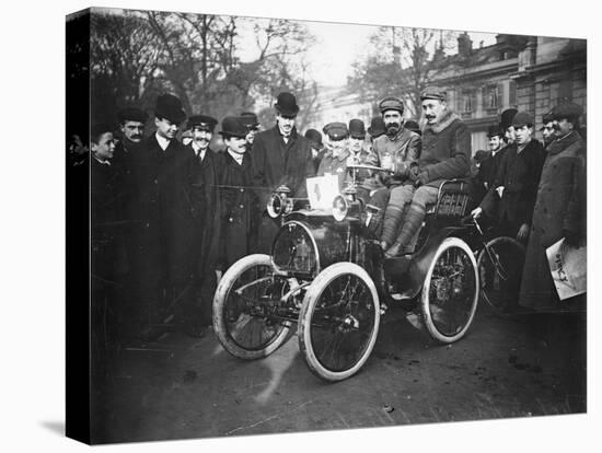 Louis Renault in the Driver's Seat of a Voiturette Renault 1¾ Hp, 1899-null-Premier Image Canvas