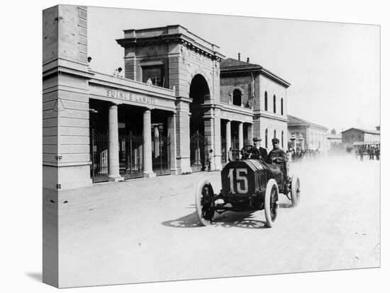 Louis Wagner Driving a Fiat, Coppa Fiorio Motor Race, Bologna, Italy, 1908-null-Premier Image Canvas