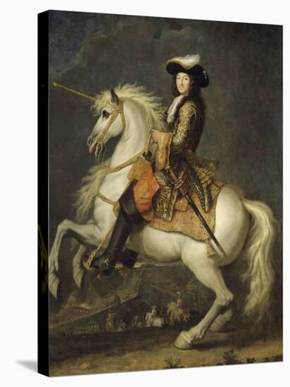 Louis XIV à cheval, roi de France et de Navarre (1638-1715)-René Antoine Houasse-Premier Image Canvas