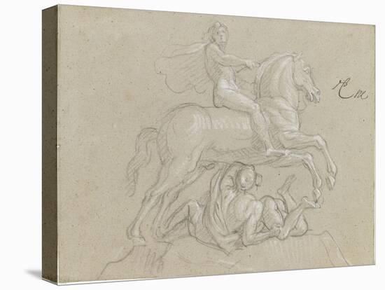Louis XIV, à cheval-Charles Le Brun-Premier Image Canvas