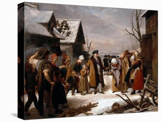 Louis XVI Distributing Alms to the Poor of Versailles during the Winter of 1788, 1817 (Oil on Canva-Louis Hersent-Premier Image Canvas