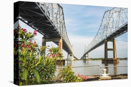 Louisiana. New Orleans, Lower Mississippi River Basin, the Greater New Orleans Bridge-Alison Jones-Premier Image Canvas