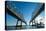 Louisiana, New Orleans, Twin Cantilever Bridges, Mississippi River, Tugboat-John Coletti-Premier Image Canvas