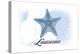 Louisiana - Starfish - Blue - Coastal Icon-Lantern Press-Stretched Canvas