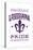 Louisiana State Pride - Purple on White with Fleur De Lis-Lantern Press-Stretched Canvas