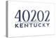 Louisville, Kentucky - 40202 Zip Code (Blue)-Lantern Press-Stretched Canvas