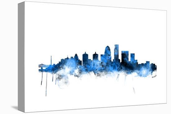 Louisville Kentucky City Skyline-Michael Tompsett-Stretched Canvas