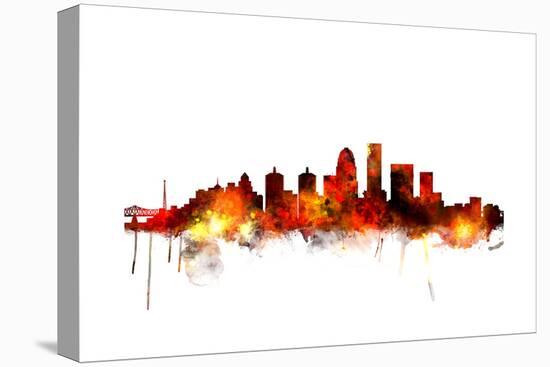 Louisville Kentucky City Skyline-Michael Tompsett-Stretched Canvas