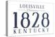 Louisville, Kentucky - Established Date (Blue)-Lantern Press-Stretched Canvas