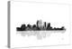 Louisville Kentucky Skyline BG 1-Marlene Watson-Premier Image Canvas