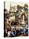 Lourdes, France, Pilgrims at the Shrine of Our Lady of Lourdes, 1890s-Currier & Ives-Stretched Canvas