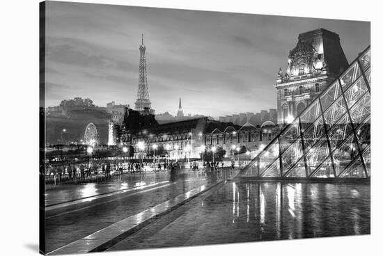 Louvre with Eiffel Tower Vista #2-Alan Blaustein-Premier Image Canvas