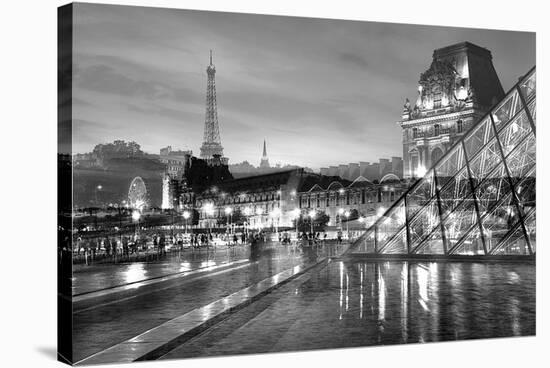 Louvre with Eiffel Tower Vista #2-Alan Blaustein-Premier Image Canvas